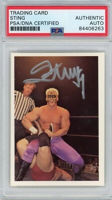 Sting 1988 NWA Wonderama Rookie #102 Autograph PSA/DNA Authentic AEW WCW Signed - Image 1 of 3