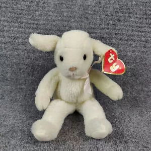 TY Baby Lovie Lamb Sheep Plush Sitting Cream Sherpa 1992 Vintage Stuffed Animal - Picture 1 of 16