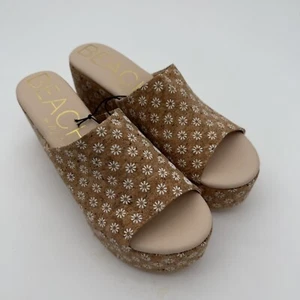Beach By Matisse Tammy Wedge Sandal Platform Slide Size 11 Daisy Cork Open Toe. - Picture 1 of 15