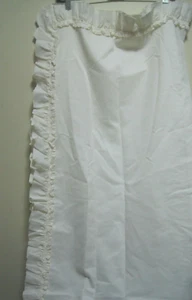 Vtg Ruffled Cape Cod CREAM Curtain Pair 42 Wide/44" Long w/2 Ruffled Tie backs - Picture 1 of 2