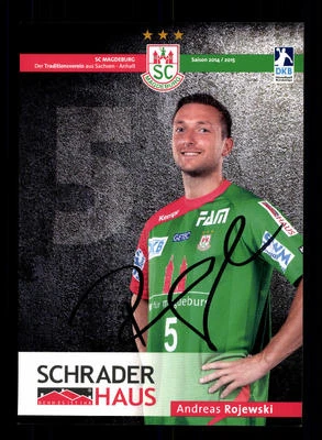 Andreas Rojewski Autogrammkarte SC Magdeburg 2014-15 Original Signiert+A 138032 - Bild 1 von 2