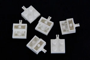 LEGO Plate 2x2 with Wheel Holder Genuine Lego Part 4488 Brand New WHITE 6 PIECES - Picture 1 of 3