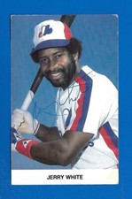 1980's JERRY WHITE AUTOGRAPH MONTREAL EXPOS MLB BASEBALL POST CARD POSTCARD