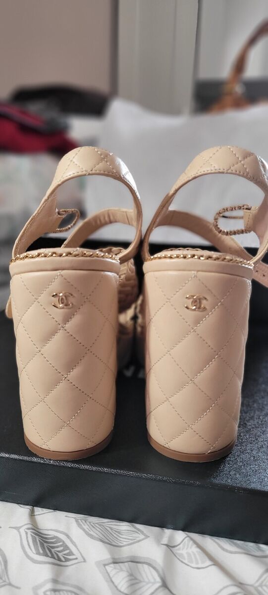 CHANEL Wedge High (3-3.9 in) Heel Height Sandals for Women CHANEL Wedge High (3-3.9 in) Heel Height Sandals for Women