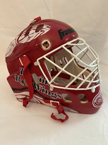 Vintage 90s Franklin NHL Goalie Street Hockey Face Mask - Detroit Red Wings Cover