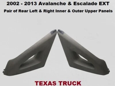 02 to 13 Avalanche Rear Left & Right Inner & Outer Bed Triangles Upper Panels - Image 1 of 4