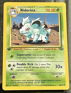 Pokémon TCG Nidorina Jungle 40/64 Regular 1st Edition Uncommon Unplayed First Ed - Picture 1 of 2