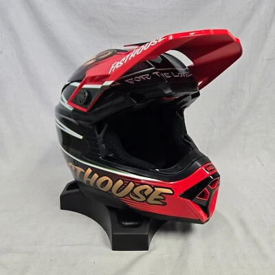 Bell Moto-10 Spherical Helmet Fasthouse DID 24 Gloss Red/Gold Large *NO BOX* Foto 1 de 4