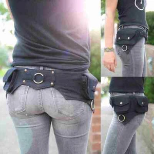Women Medieval Waist Bag Steampunk Hip Belt Pocket Outdoor Travelling - Picture 1 of 13