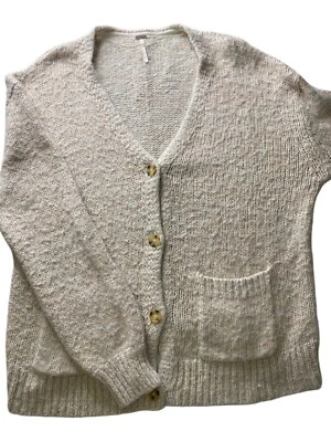 Cárdigan Free People Nevermind de gran tamaño para mujer S suéter tejido difuso cardi $148 Foto 1 de 4