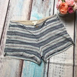 Pantalones cortos St.Tropez West TALLA 8 azul lino múltiples rayas - Imagen 1 de 3