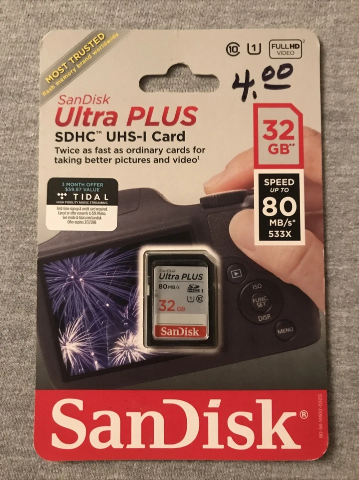 SanDisk Ultra Plus Class 10 32 GB Memory Card