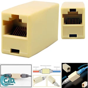 Lote extensor adaptador de unión de cables RJ45 Ethernet Network LAN Cat5e Cat6 - Imagen 1 de 12