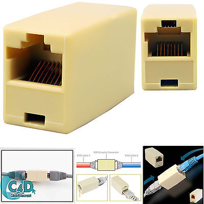RJ45 Ethernet Network LAN Cat5e Cat6 Cable Joiner Adapter Coupler Extender Lot • 3.47€