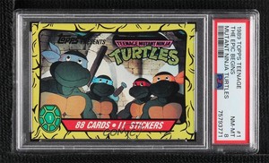 1989 Topps Teenage Mutant Ninja Turtles #1 PSA 8 0nr3