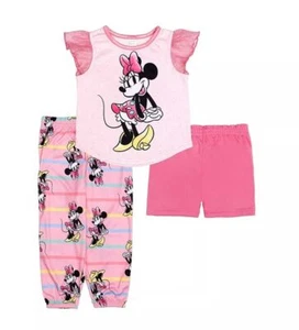 Disney Minnie Mouse Toddler Girl's Satinet, Tulle 3-Piece Pajama Set - Picture 1 of 5