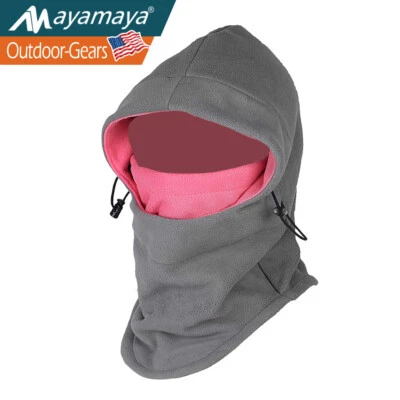 AYAMAYA Fleece Balaclava Full Face Mask Neck Warmer Winter Sports Ski Cycling Women Men