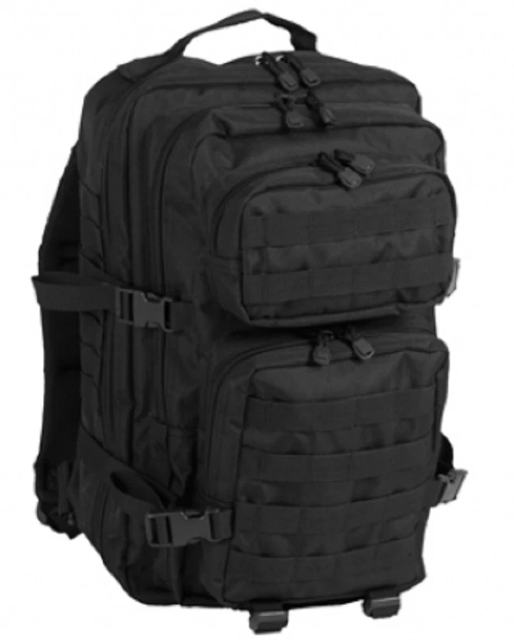 US ASSAULT Outdoor DAYPACK LARGE Military PACK Rucksack Black schwarz - Bild 1 von 1