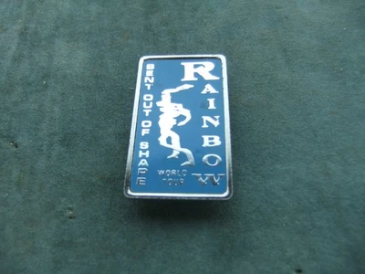 Rainbow music rock Badge Band Bent Out of Shape album tour fan 1980s promotion - Image 1 of 2