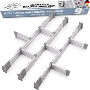 Schubladen-Organizer, Verstellbarer Schubladeneinsatz aus Aluminium für  - Bild 1 von 8