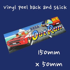 Out run Vinyl Sticker Arcade Gaming machine cab retro game sega driving 1980s  - Picture 1 of 3