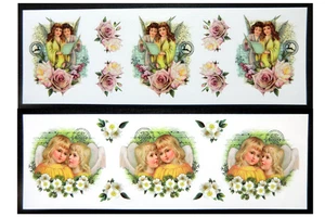 2  STICKERBOGEN *** Weihnachten *** ENGEL 1 *** selbstklebend *** Transparent ** - Bild 1 von 3