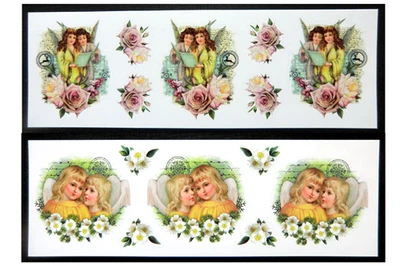 2  STICKERBOGEN *** Weihnachten *** ENGEL 1 *** selbstklebend *** Transparent ** - Bild 1 von 3