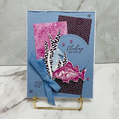 Handmade Thinking Of You Ocean Themed Greeting Card - Image 1 of 3