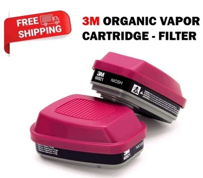 3M Organic Vapor Cartridge Filter 60921 P100 1 Pair - Image 1 of 4