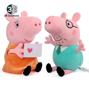 30 Centimetri 12 ''Genuino Peppa Pig Papà Mammy Nonno Nonna Dinosauro Teddy Bear - Photo 1/23