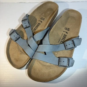Birkenstock Yao Balance Pantolette Sandalen Blau Nubuk Damen Größe EU 40 /US 9-9,5 - Bild 1 von 13
