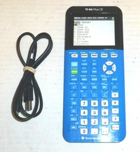 Texas Instruments TI-84 Plus CE Graphing Calculator Blue NO COVER - Picture 1 of 6