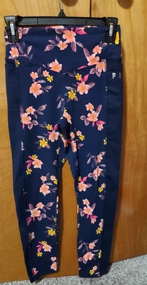 Leggings Victoria's Secret "Rosa", Azul Marino con Flores, S Foto 1 de 3