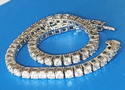 6.24CT Round Natural Diamond Tennis Bracelet Gift For Women's 14k White Gold - Image 1 of 4
