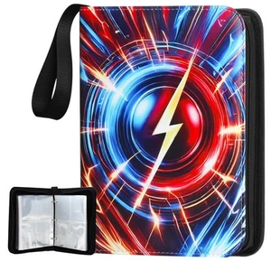 4-Pocket Trading Card Binder – Holds 440 Cards with 55 Removable Sleeves, Wat... - Picture 1 of 6