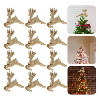  12 Pcs Addobbi Albero Per Arredamento Tavolo Renna Decorazioni Di Nozze - Immagine 1 di 4