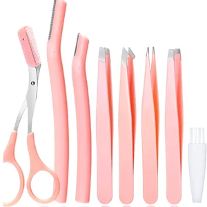 8pcs Eyebrow Tweezers Set for Women Precision Plucker, Stainless Steel - Picture 1 of 7