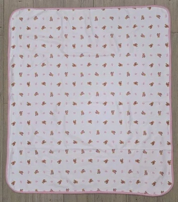 Ralph Lauren Polo Oso de Peluche Bebé Manta de Seguridad Rosa Blanco Algodón  Foto 1 de 4