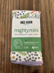Once Again Home Co. Mighty Mini Paper Towel Replacement Dish Rag Floral Leaf NEW - Picture 1 of 8