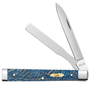 Case xx Knives Baby Doc Smooth Blue Sycamore Wood 63736 Pocket Knife Stainless - Picture 1 of 3