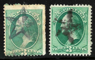 Star Fancy Cancels Collection 19th Century 3 Cent Washington Banknotes US 1A46 - Image 1 of 3