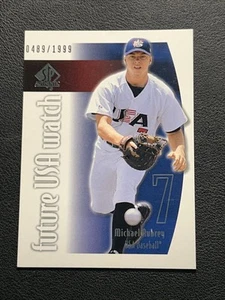 2002 SP Authentic MICHAEL AUBREY USA Future Watch #'d 489/1999 #13 - Picture 1 of 2