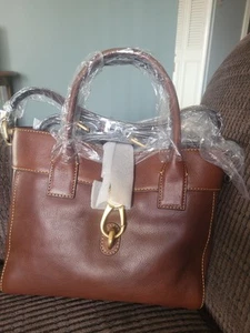 Dooney & Bourke Florentine Amelie Tote New With Tags Brown Leather - Picture 1 of 5