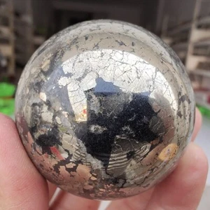 390g Chalcopyrite Agate Crystal Sphere Quartz Gemstone Mineral Ball Healing - Picture 1 of 12