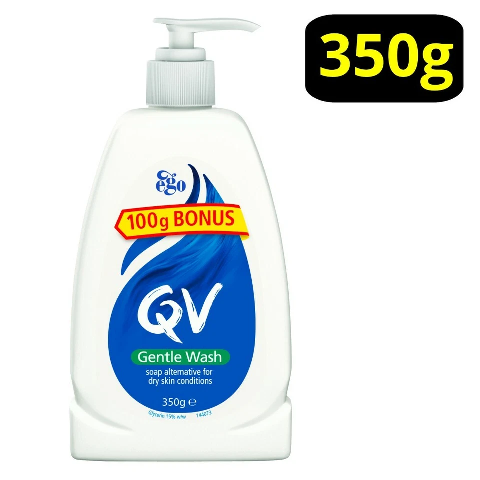 QV Gentle Wash 350g Pump Rehydrates Dry Sensitive Skin Soap Free Ego 350mL - image 1 of 1