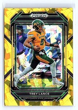 2023 Panini Prizm Draft Picks Trey Lance Gold Ice Prizm #97 Cowboys