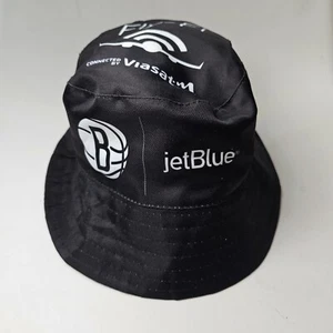 Brooklyn Nets Bucket Hat Jet Blue SGA Black One Size White Cap Y2K 90s P0a - Picture 1 of 5