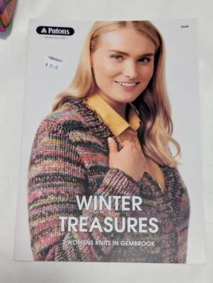 Patons Knitting Patterns 0048  Winter Treasures Scarf and Jumper Patterns 12 ply - Image 1 of 2
