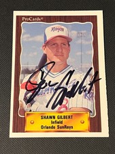 Shawn Gilbert Signed 1990 ProCards Card Auto Minnesota Twins Autograph COA