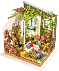 Dollhouse DIY Miniature Set Garden House LED Model Building Kit Hobby Crafthome - Picture 1 of 8